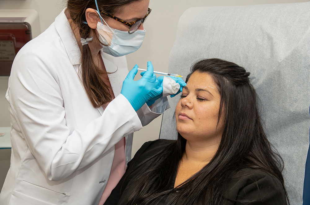 Woman getting Botox