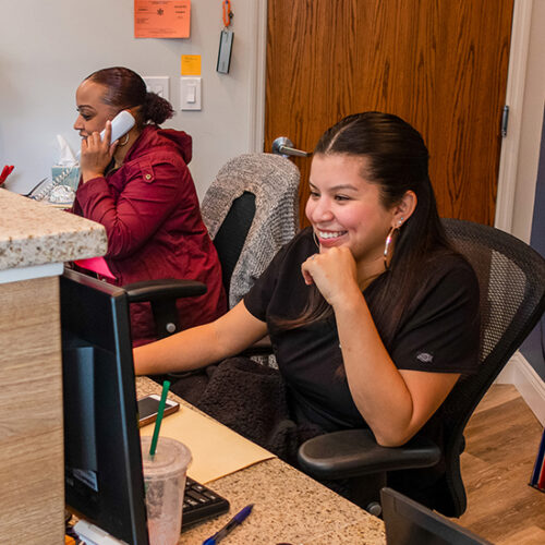 Front desk staff at Walk-in Dermatology
